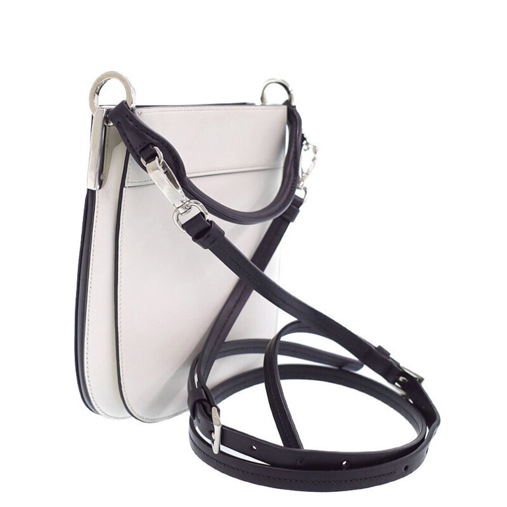 Prada calf Bag city Shoulder white leather black Margit - Picture 1 of 9